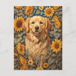 Carte Postale Golden Retriever Chien Dans Le Terrain De Tourneso