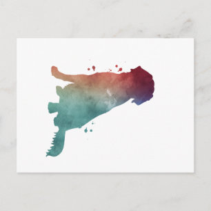 Carte Postale Golden Retriever Dog Art