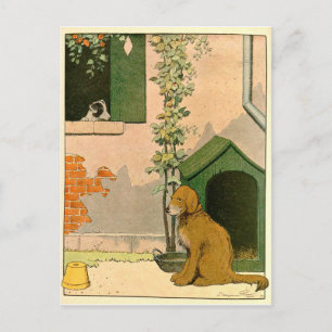 Carte Postale Golden Retriever et Jack Russell Terrier