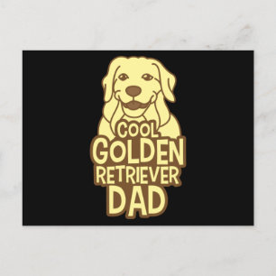 Carte Postale Golden Retriever Papa Amoureux des chiens Daddy Fê