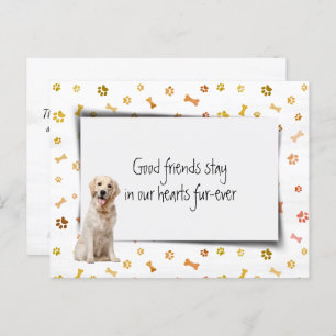 Carte Postale Golden Retriever Pet Sympathy Loss