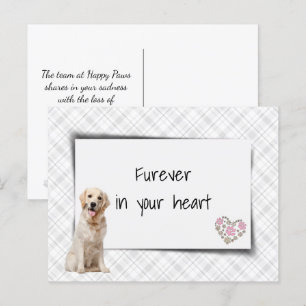 Carte Postale Golden Retriever Pet Sympathy Loss