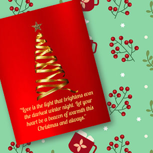 Carte postale Golden Ribon Christmas Tree