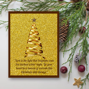 Carte postale Golden Ribon Christmas Tree