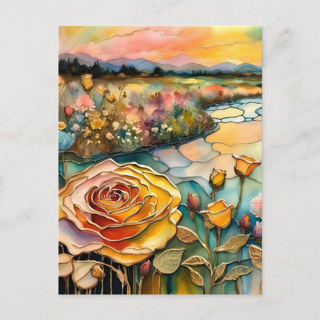 Carte Postale Golden Rose River Valley Sunrise (Devant)