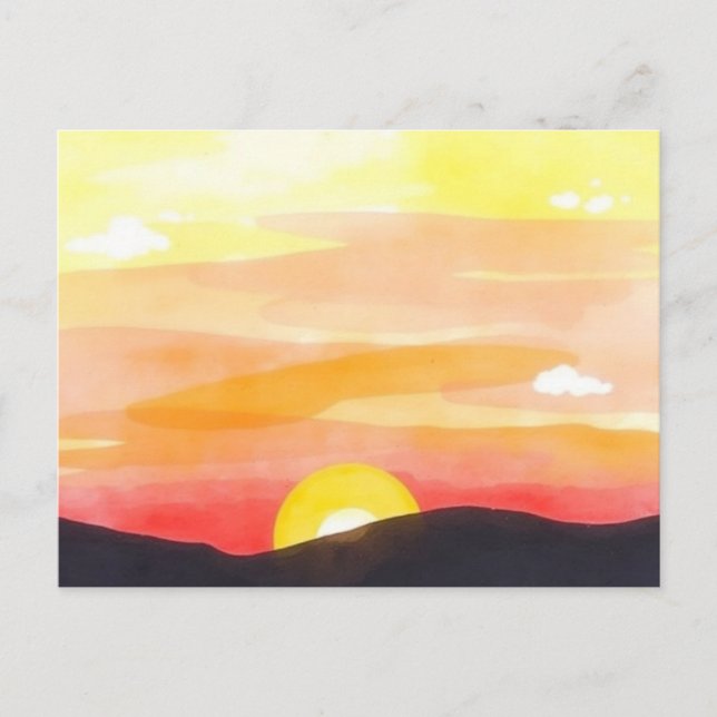 Carte Postale Golden Sunset Horizon Scenic Postcard (Devant)