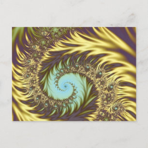Carte Postale Golden Swirls