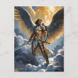 Carte Postale Golden Warrior of Heaven Archangel Michael