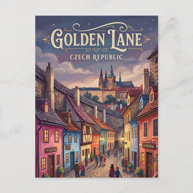 Carte Postale Goldener Gässchen République tchèque (Devant)