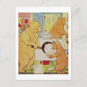 Carte Postale Goldilocks and Three Bears Vintage, Art historique
