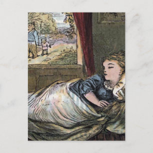 Carte Postale Goldilocks dormir dans le lit de Little Bear
