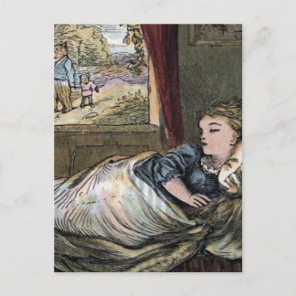 Carte Postale Goldilocks dormir dans le lit de Little Bear