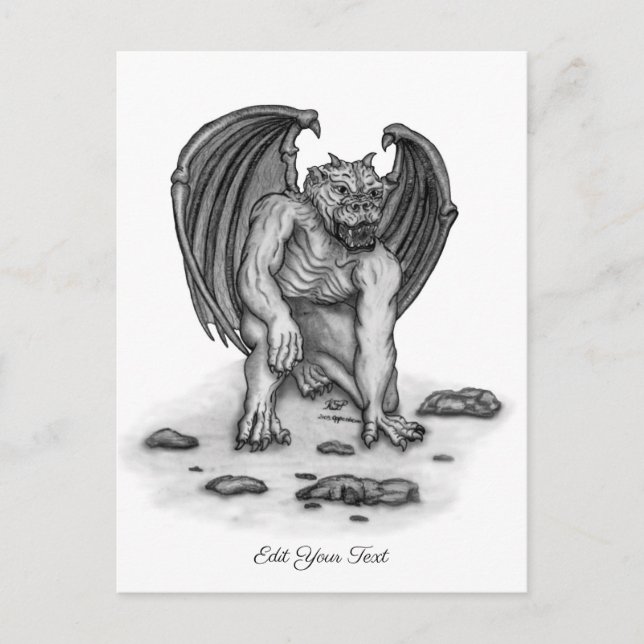 Carte Postale Golem Gargoyle (Devant)