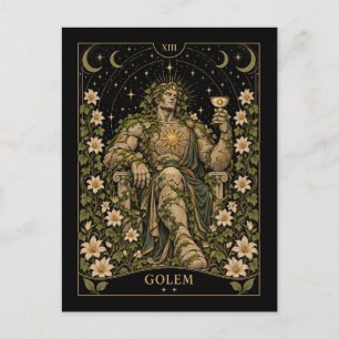 Carte Postale Golem, Tarot Art Starlit