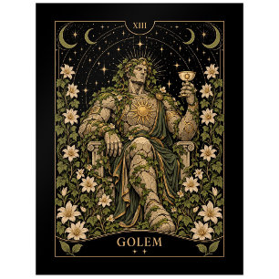 Carte Postale Golem, Tarot Art Starlit