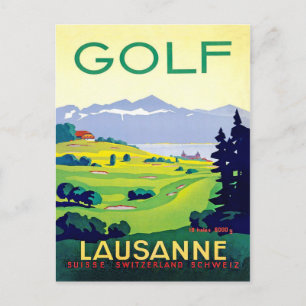 Carte Postale Golf à Lousanne, Suisse