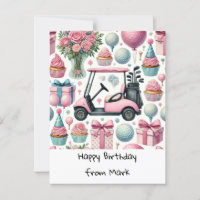 GOLF Anniversaire Thème ROSE pour Golfeuse