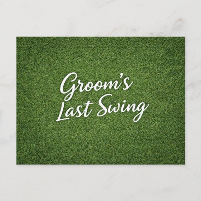 Carte Postale Golf Bachelor Par-Tee Golf Theme Invitation | Heur (Devant)