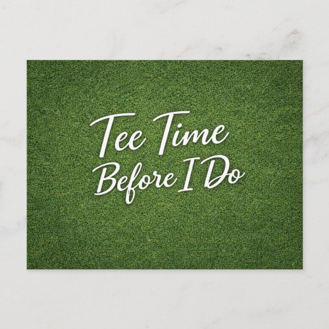 Carte Postale Golf Bachelor Par-Tee Golf Theme Invitation | Heur (Devant)