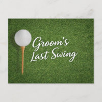 Golf Bachelor sur fond de gazon vert