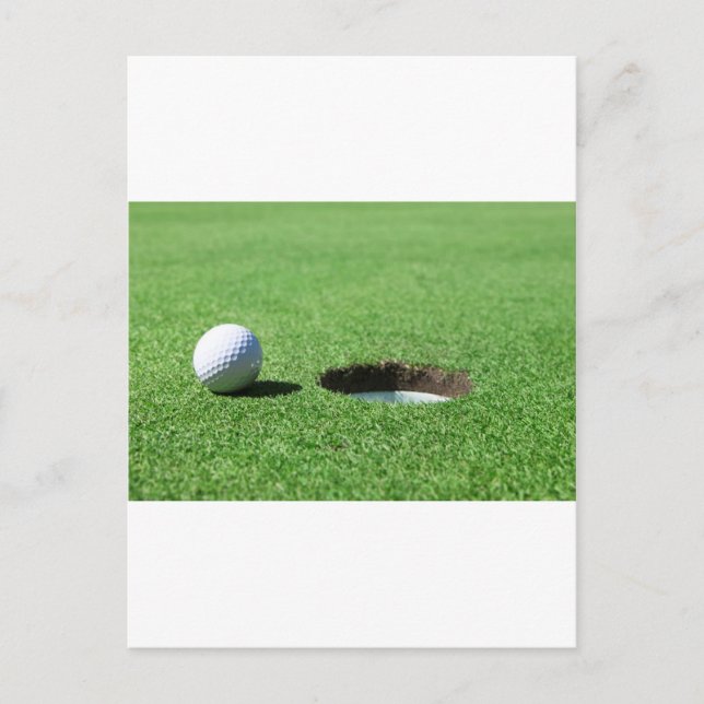 Carte Postale Golf Ball and Hole (Devant)