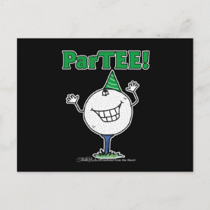 Carte Postale Golf Ball Character ParTEE !