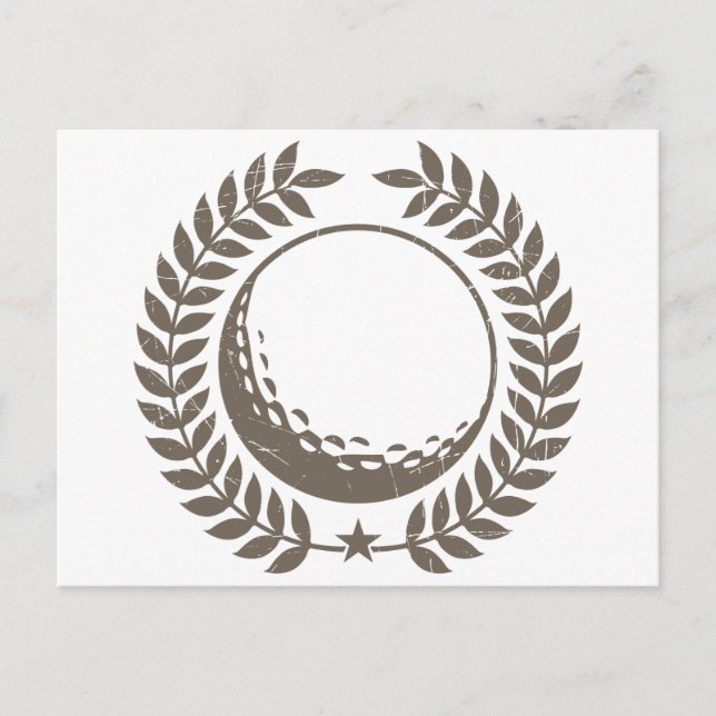 Carte Postale Golf Ball Design Vintage (Devant)
