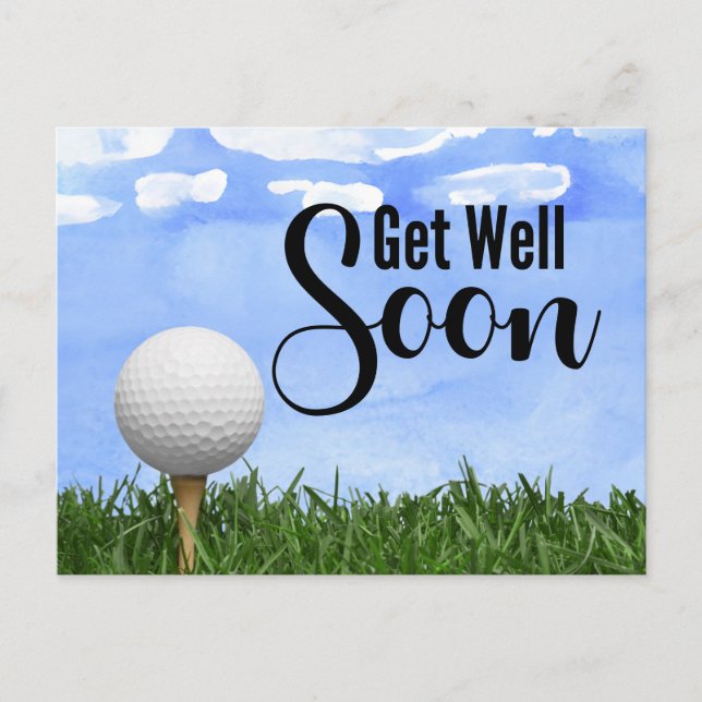 Carte Postale Golf Bon rétablissement golfeur  (Devant)