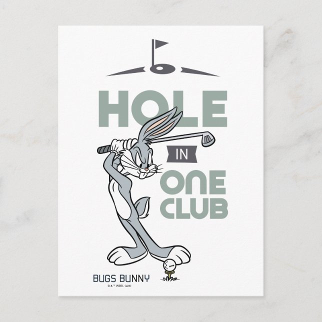 Carte Postale Golf BUNNY™ - Trou en un club (Devant)