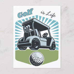 Carte Postale Golf c'est la vie