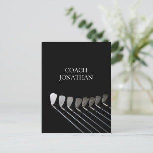 Carte Postale Golf Clubs Art Golf Coach Nom Pour Les Joueurs De