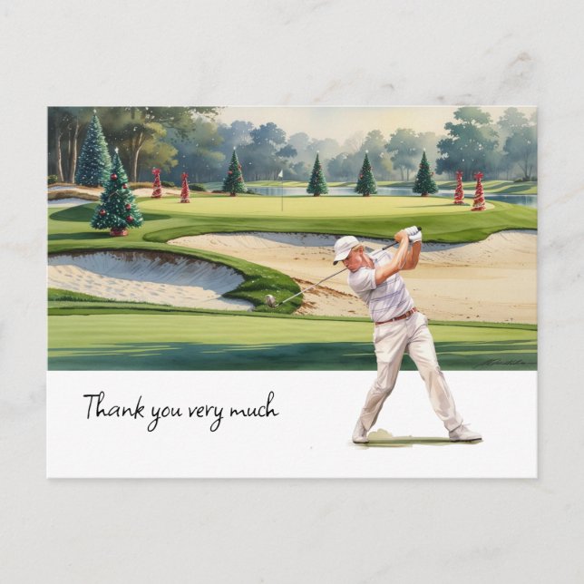 Carte Postale Golf de Noël (Devant)