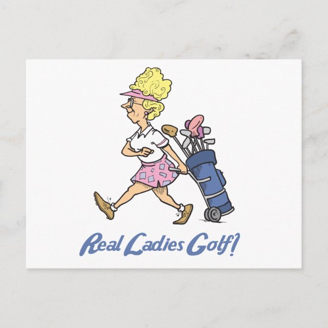 Carte Postale golf des vraies dames (Devant)