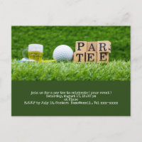 Golf économisez la date avec balle de golf et tee