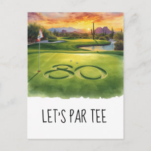 Carte Postale Golf Faisons le Par pour la fête d'anniversaire de