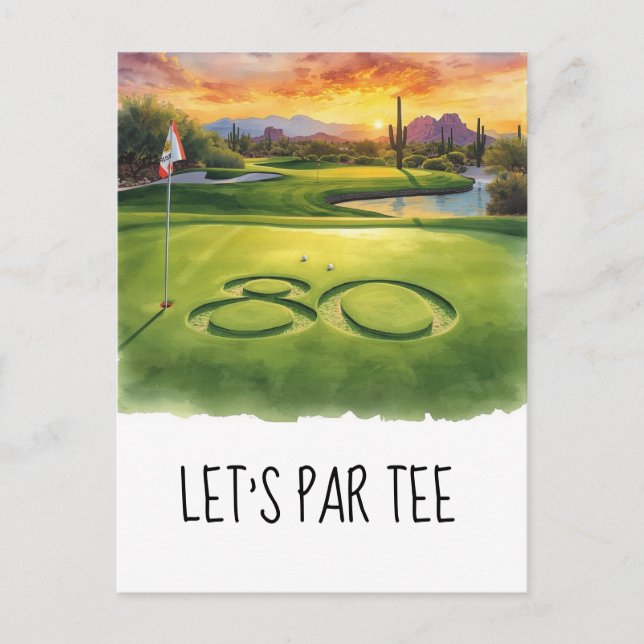 Carte Postale Golf Faisons le Par pour la fête d'anniversaire de (Devant)