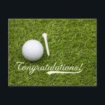 Carte Postale Golf Félicitations vous l'avez fait pour golfeur<br><div class="desc">Golf Félicitations vous l'avez fait pour golfer Postcard</div>