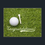 Carte Postale Golf Félicitations vous l'avez fait pour golfeur<br><div class="desc">Golf Félicitations vous l'avez fait pour golfer Postcard</div>