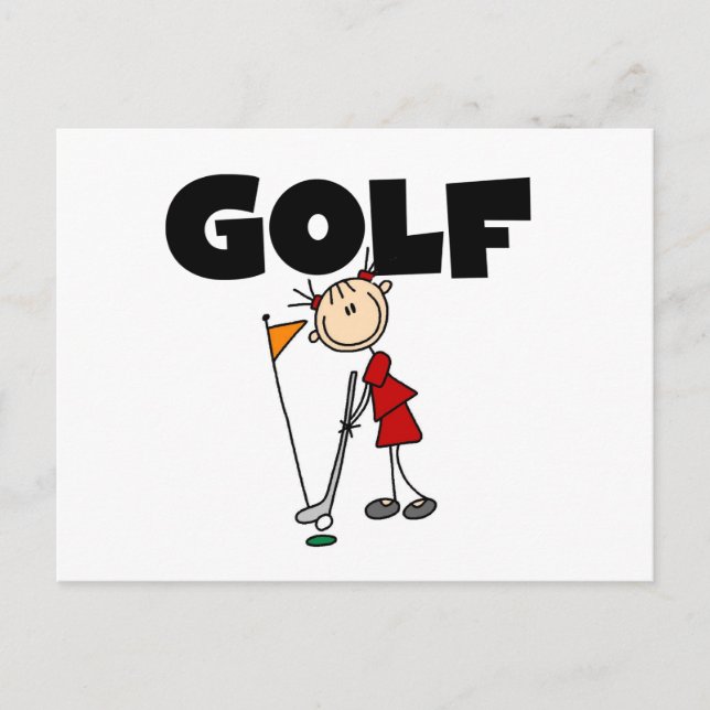 Carte Postale Golf FÉMININ (Devant)