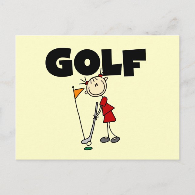 Carte Postale Golf FÉMININ (Devant)