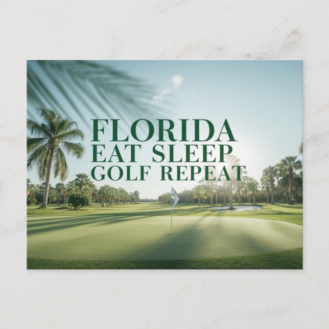 Carte Postale Golf Floride avec une balle sur le vert  (Devant)