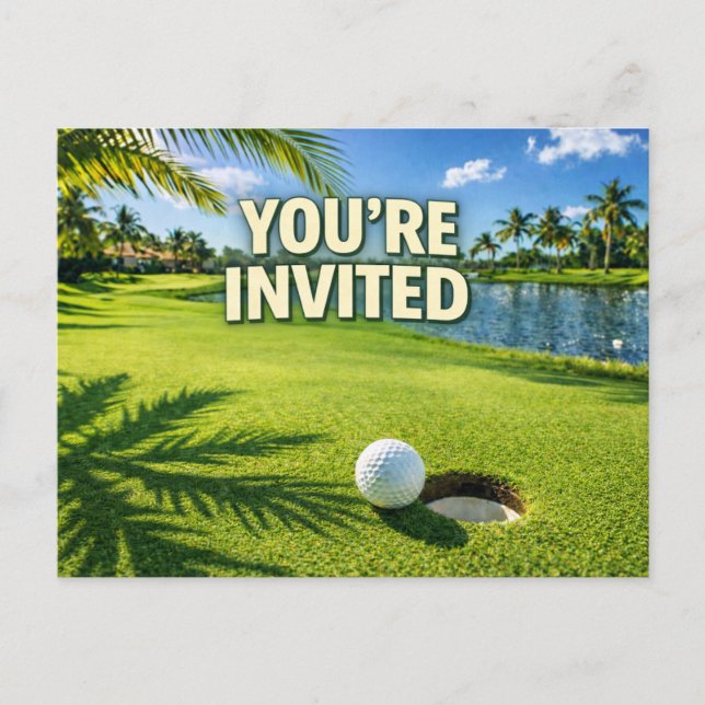 Carte Postale Golf Floride sur le thème vous êtes invités (Devant)