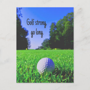 Carte Postale Golf fort aller longue pelouse balle de golf