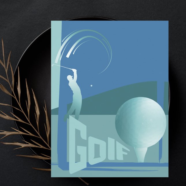 Carte Postale Golf golf golf club de golf accueil (Créateur téléchargé)