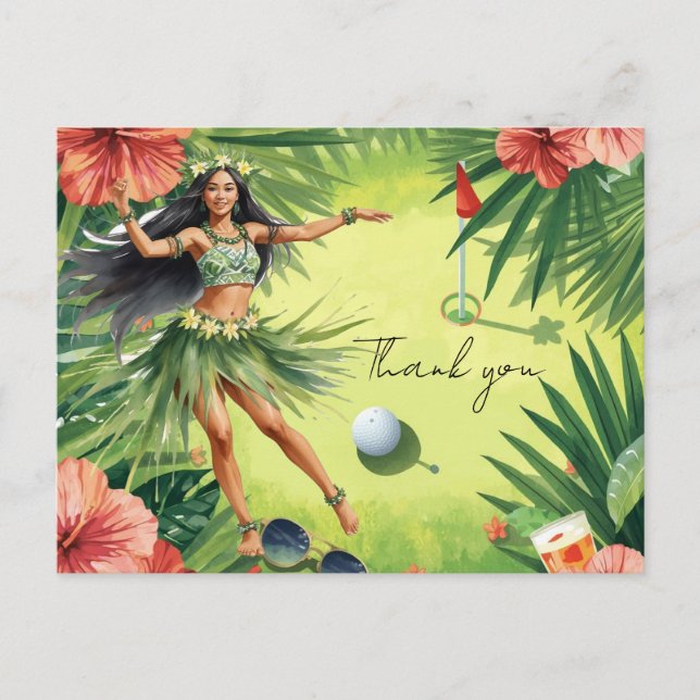 Carte Postale Golf Hawaï thématisé pour Hawaïen (Devant)