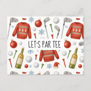 Carte Postale Golf Let's Par Golf Party sur le thème des golfeur