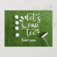 Golf Let's Par Tee Golfer Party sur herbe verte