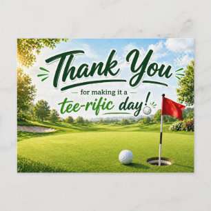 Carte Postale Golf Merci pour cette journée formidable