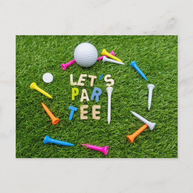 Carte Postale Golf Par invitation à la fête de golf (Devant)