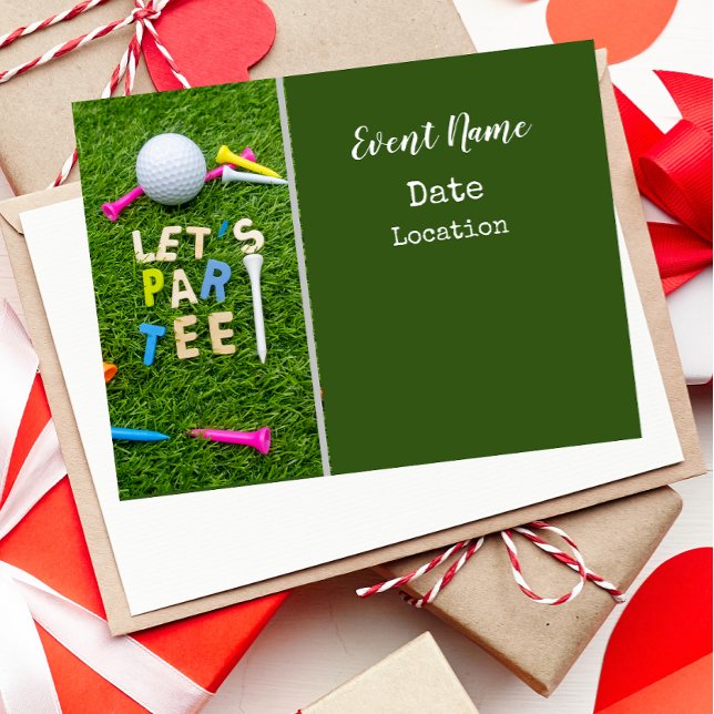 Carte Postale Golf Par invitation à la fête de golf (Créateur téléchargé)